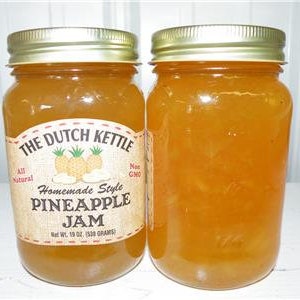 Dutch Kettle All-Natural Homestyle Pineapple Jam 19 oz Jar
