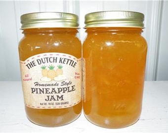 Dutch Kettle All-Natural Homestyle Pineapple Jam 19 oz Jar