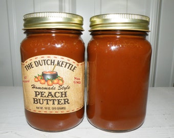 Dutch Kettle All-Natural Homestyle Peach Butter 18 oz Jar