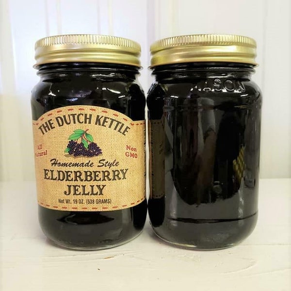 Dutch Kettle All-Natural Homestyle Elderberry Jelly 19 oz Jar