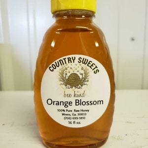 Pure Raw Country Sweets Orange Blossom Honey