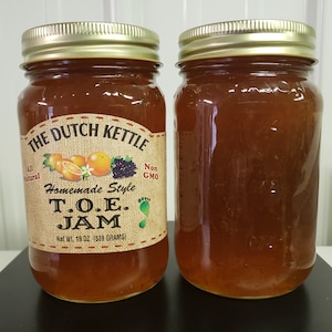 Dutch Kettle Homestyle Toe Jam 19 oz Jar Tangerine, Mandarin Orange + Elderberry
