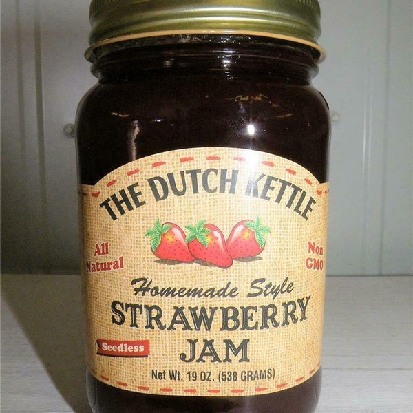 Dutch Kettle Homestyle Seedless Strawberry Jam 19 oz Jar