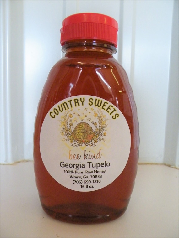 Country Sweets Pure Raw Tupelo Honey 1 Lbs 16 Oz Etsy