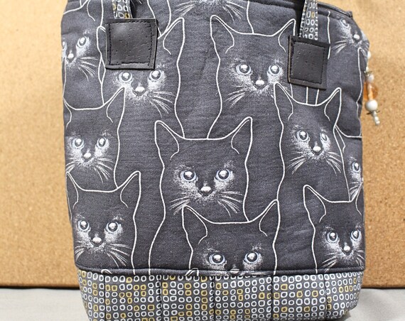Silver Cat Bag | Orange Bead