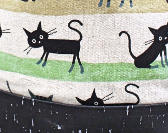 Kitty with Cork Project Bag