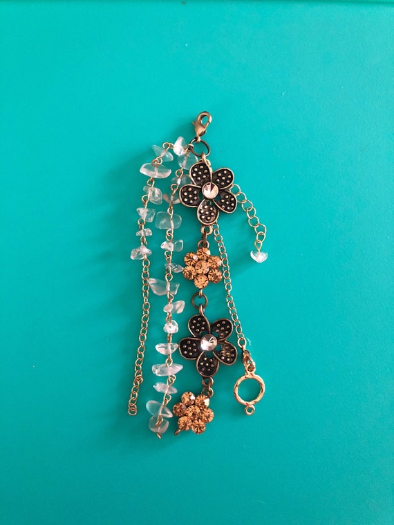 Flowers with gem stones