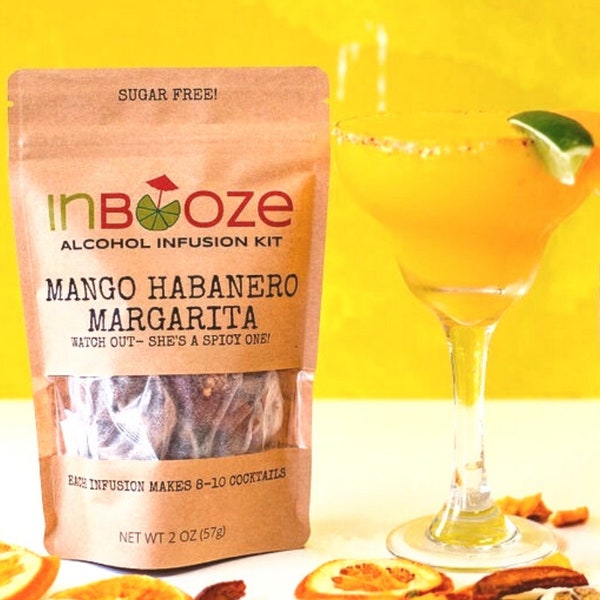 Mango Habanero Margarita Alcohol Infusion Cocktail Kit - Perfect for Spice Lovers!