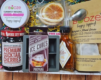 Bourbon Whiskey Gift Box: Cocktail Cherries & Bitters