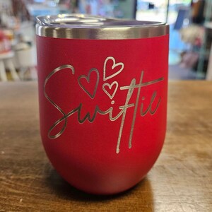 Eras Tour Inspired Cup Sparkly Taylor Swift Swiftie Stemless Wine Glass Concert Cup image 8