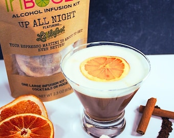Up All Night Espresso Martini Coffee and Cocoa Alcohol Infusion Cocktail Kit