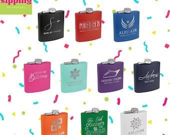 Personalized Stainless Steel Flask – Custom Gift for Bridesmaids, Groomsmen