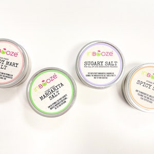 Cocktail Salt Gift Set - Set of 4 Margarita and Bloody Mary Cocktail Salts for your Home Bar