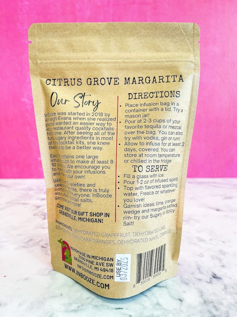 Citrus Grove Orange Margarita Alcohol Infusion Cocktail Kit Great for tequila lovers image 3
