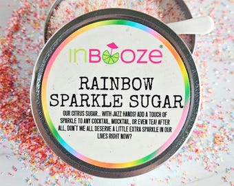 Rainbow Glitter Sugar for Cocktails, Beverages Mocktails and more!