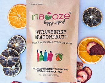 Strawberry Dragonfruit Alcohol Infusion Cocktail Kit - Perfect for summer cocktails and mocktails!
