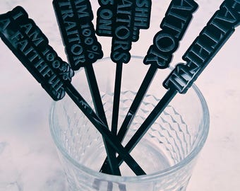 Traitors US Inspired Stir Sticks or Skewers