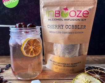 Cherry Cobbler Alcohol Infusion Cocktail Kit by InBooze - Michigan's Finest Series