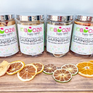 Dehydrated Cocktail Garnish Gift Set - 4 Bar Cart Jars!