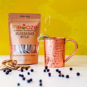 Blueberry Mule Alcohol Infusion Cocktail Kit - Infuse vodka, rum or gin!