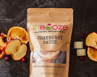 Cranberry Sauce Alcohol Infusion Cocktail Kit - Try with Vodka, Rum, Gin or Tequila!