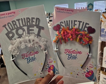 Swiftie Headband Crowns - Tortured Poet Headband Crown - TTPD ERAS Tour Fans!