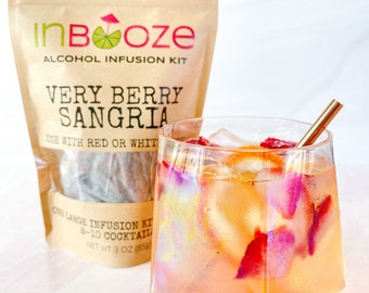 Very Berry Sangria - Kit cocktail infusion de vin fruité pour vin rouge ou blanc - Excellent cadeau de pendaison de crémaillère !