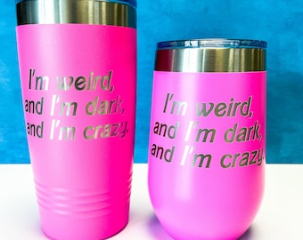 Funny Stainless Cup // Barbie inspired - Dark, Weird Crazy