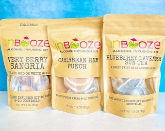 InBooze Gift Trios: Warm Weather Favorite Alcohol Infusion Cocktail Kits