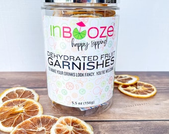 Dehydrated Lemon Slices: Cocktail Garnish Bar Cart Jar