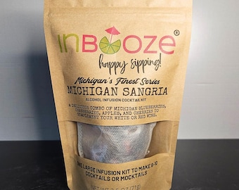 Michigan Sangria Alcohol Infusion Cocktail Kit by InBooze - Michigan's Finest Series