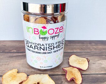 Dehydrated Apple Garnish: Cocktail & Mocktail Bar Cart Jar