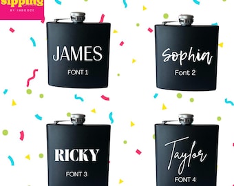 Custom Stainless Steel Flask – Custom Gift for Bridesmaids, Groomsmen
