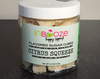 Citrus Squeeze Flavored Sugar Cubes: Cocktail & Mocktail Sweetener