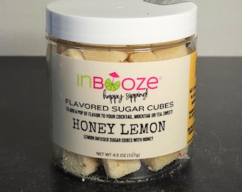 Honey Lemon Flavored Sugar Cubes: Cocktail & Tea Sweetener