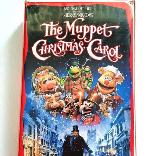 The MUPPET CHRISTMAS Carol VHS Walt Disney Video Classic Holiday Fairy-Tale Story 90s Vintage Filmation Collection Unique Gifts Kids Adults