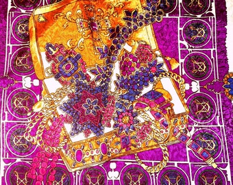Purple PINK SCARF Large Square Korea Silk Satin Wrap Headband Shawl Hot Pink Yellow Red Blue Gold Chains Jewelry Precious Stones Best Gift