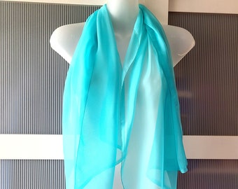 TEAL BLUE WEDDING Scarf Neck Wrap Headband Hair Tie Bag Decor Shawl Bolero See Through Bridal Guests Fashion Accessories Best Gifts for Her