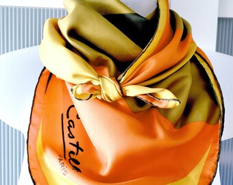 ランバン 希少！ヴィンテージ スカーフ Vintage 50's Jeanne Lanvin, Castillo Silk Scarf with Graphic