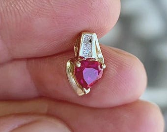 k18 ルビー指輪　ヴィンテージ ヴィンテージ 18K ルビー スタッキングリング - 1960年代ミッド