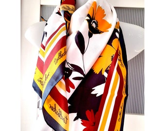 Mustard Scarf Leaf Design: TED BAKER Designer Floral Print, Yellow