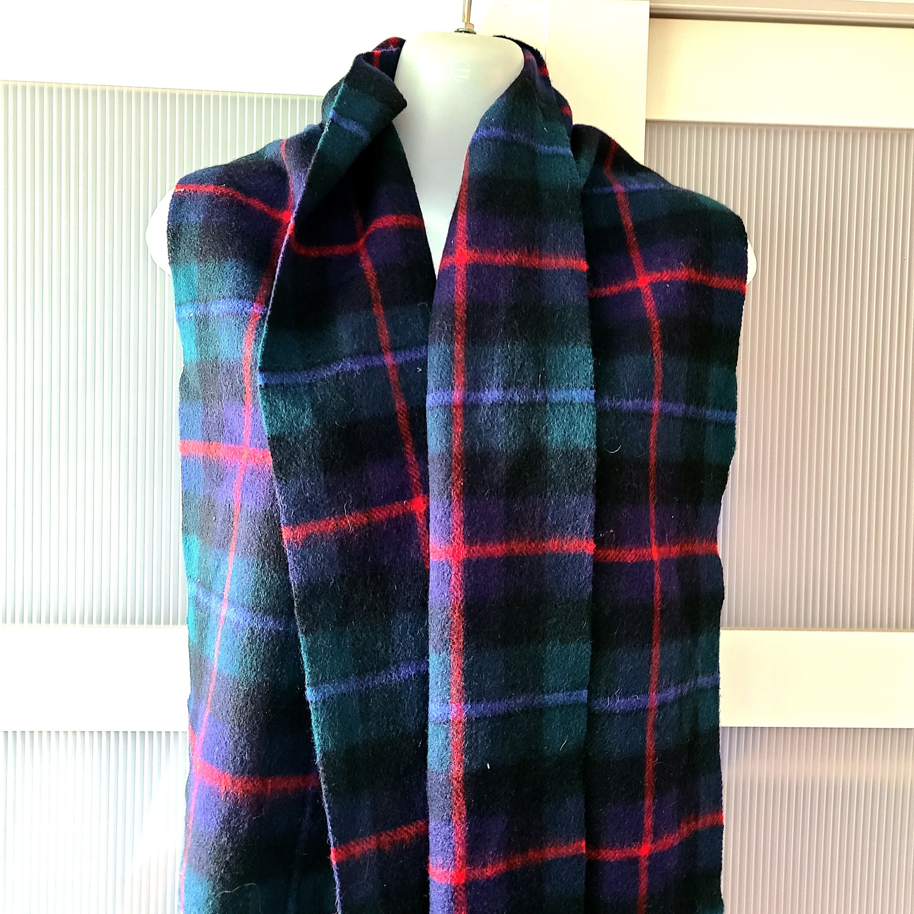 Tartan Scarf Wool James Pringle Weavers Designer Wrap for Men