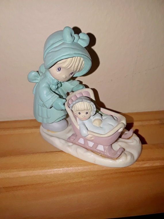 1989 Precious Moments Calendar Girls January Figurine Doll Miniature  Figurine Resin Collectible A Woman With a Baby - Etsy Sweden