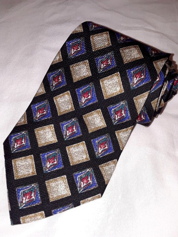 ENRICO VENTURI Tie Italy Silk Necktie Italy Blue … - image 1