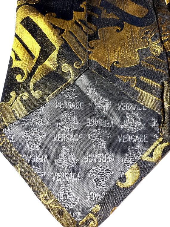 VERSACE Tie Rare Fashion Accessories Vintage 1997… - image 7