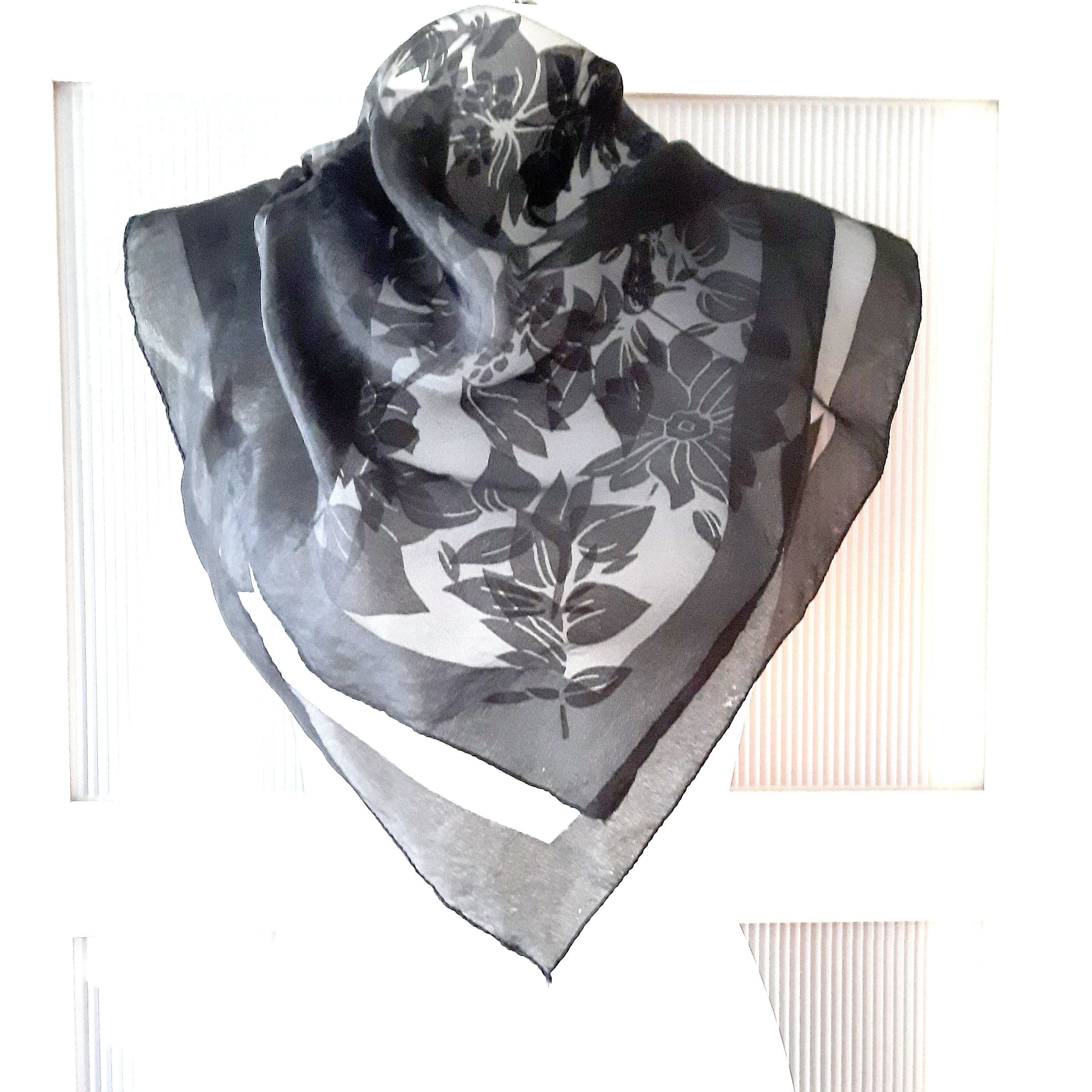 3-D T Monogram Double Sided Silk Square Scarf
