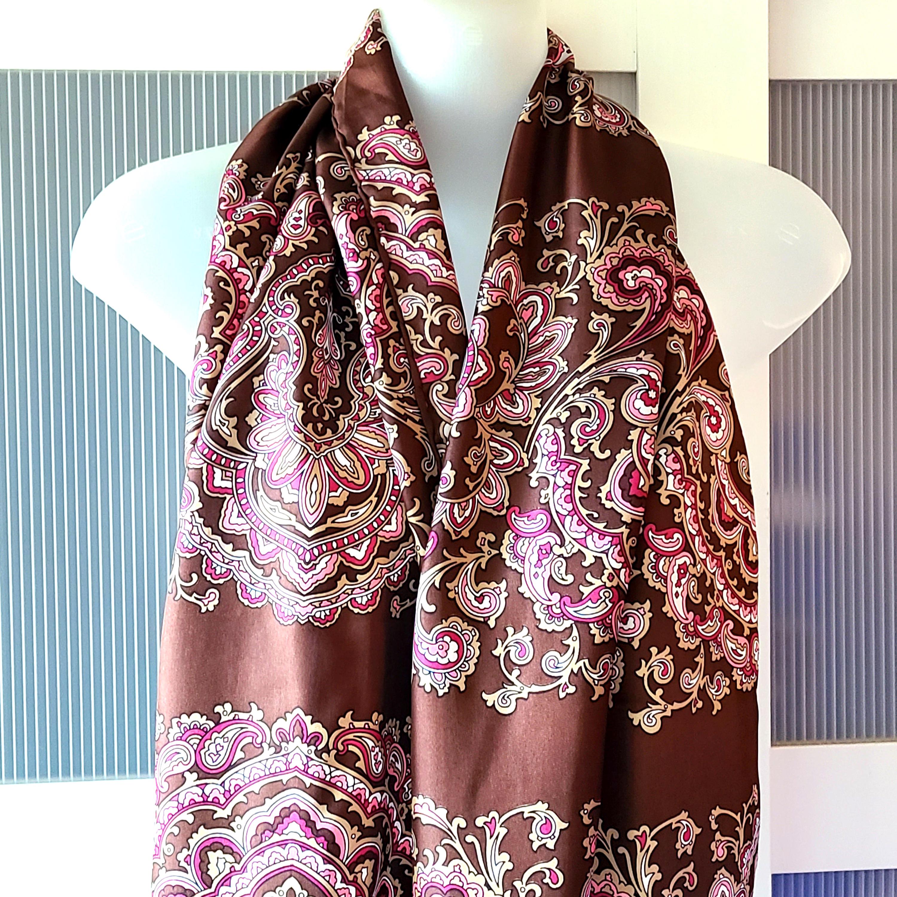 brown summer dress short BROWN BANDANA SCARF main image 1
