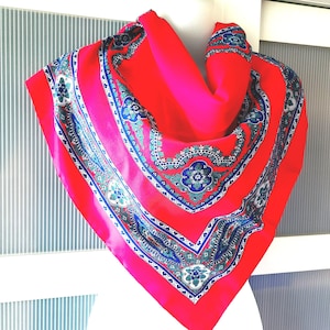 CACHECOL ROSA ITÁLIA Cabide de gravatas Vermelho Azul Verde Paisley Floral Design Pescoço Envoltório Tiara Cabelo Laço Bolsa Decoração Vestido Jaqueta Acessórios Presente para Ela