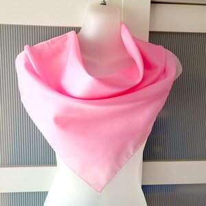 PINK SCARF Wedding Fashion Headband Hair Tie Bag Decor Bright Pink Blush Pink Neck Wrap Silk Satin Dress Shirt Jacket Accessories Gift Her