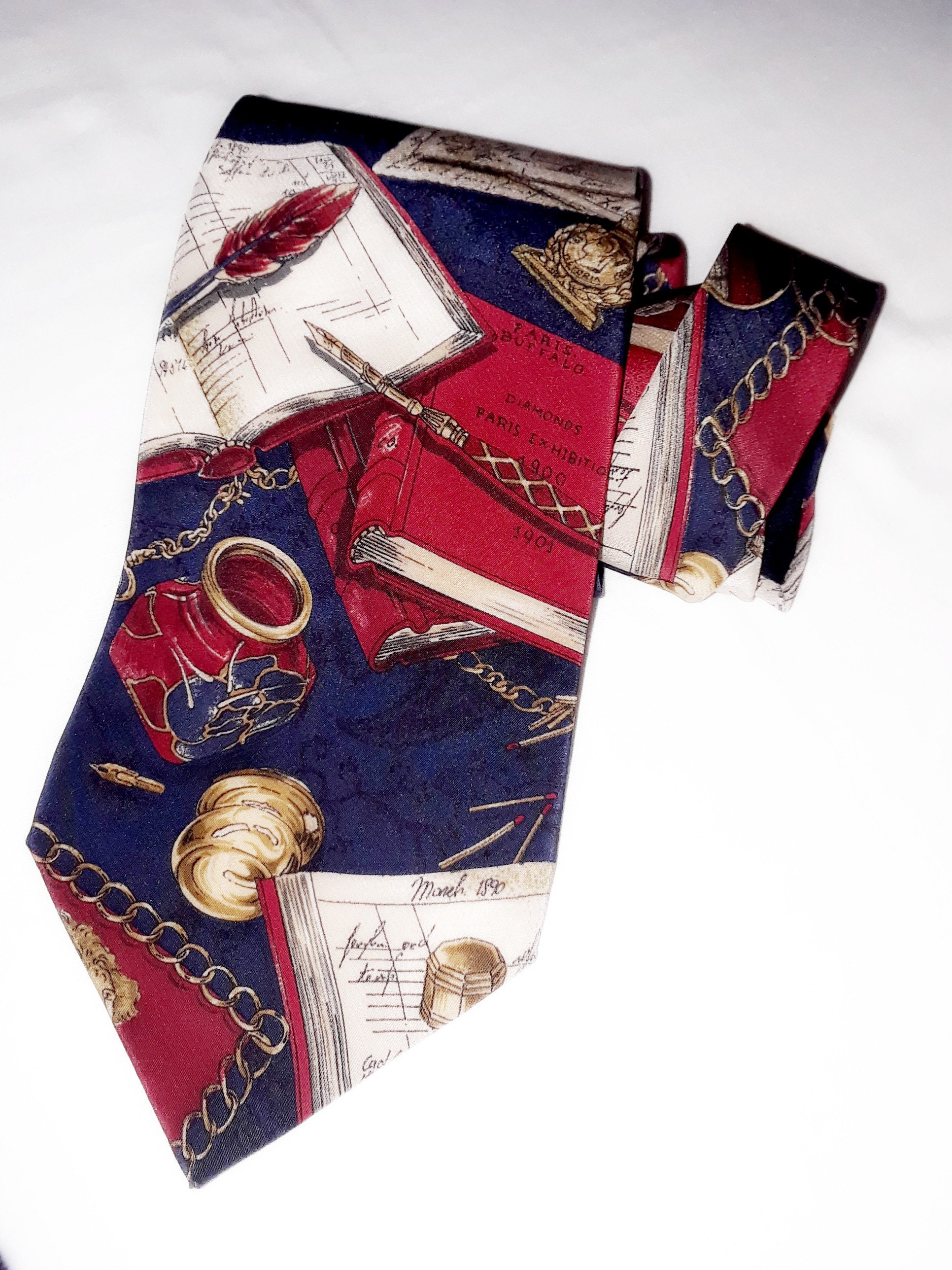 Louis Vuitton, Accessories, Louis Vuitton Red Silk Neck Tie